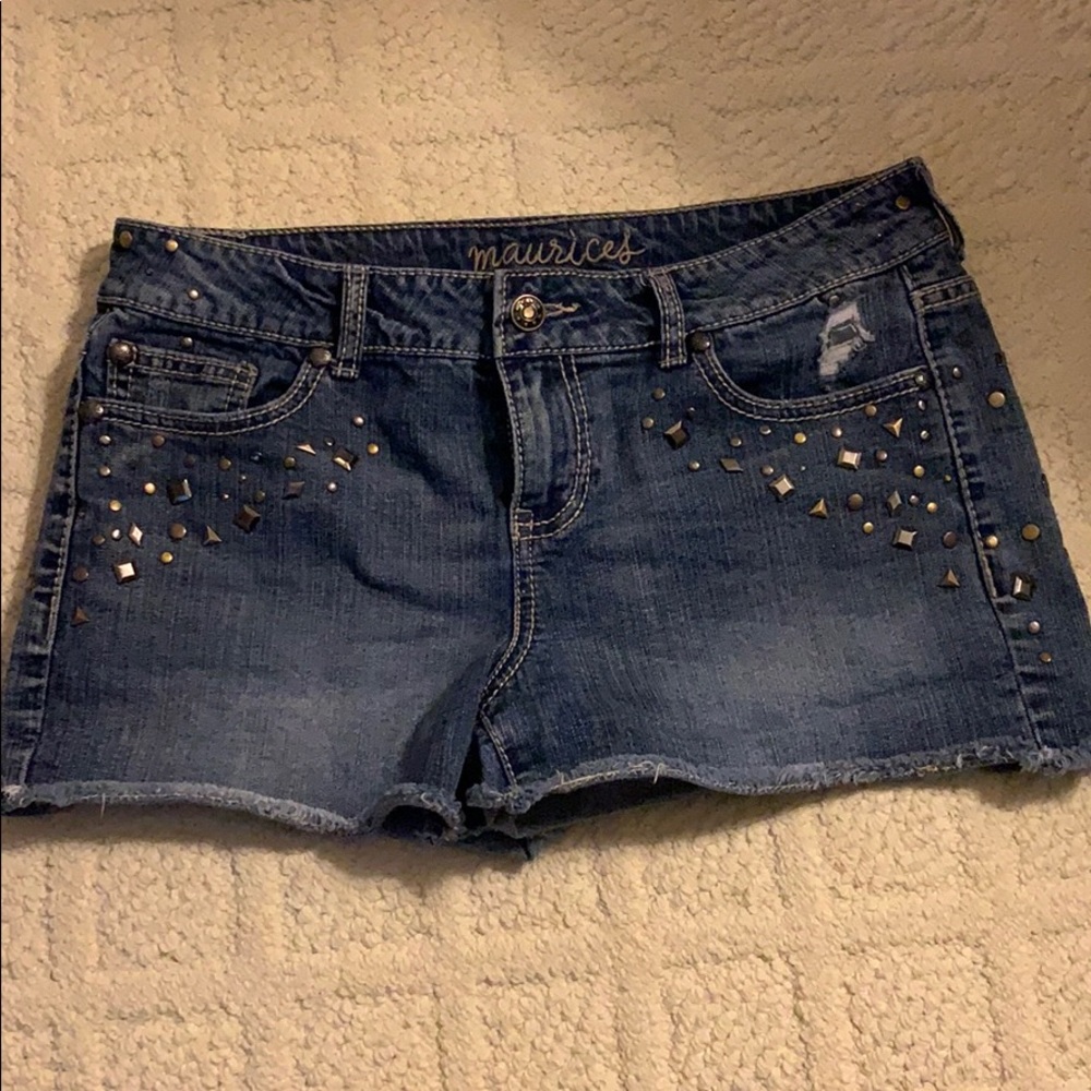 Maurice’s embellished fun Jean shorts make offer